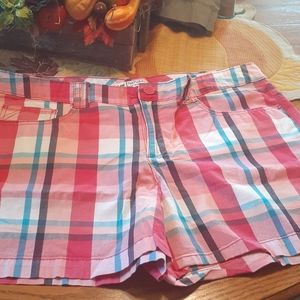 Lee Pink and Blue Plaid Shorts